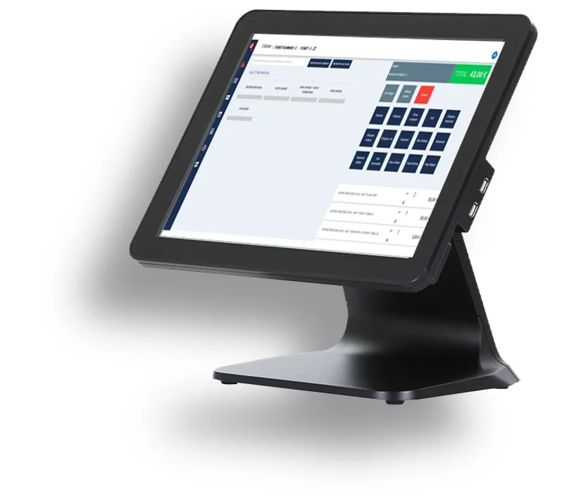 Interface agent : vente au guichet / Caisse Caisse enregistreuse tactile en mode SaaS