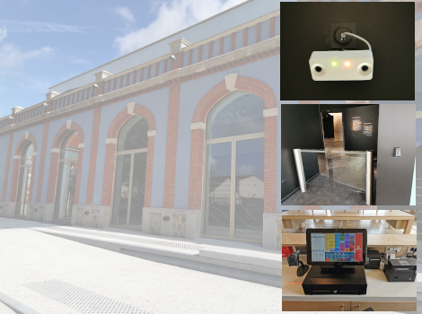 Musée sensoriel en champagne - Itbox, Interconnexion avec logiciel de caisse et billetterie CRISALID, Ouverture de portillons motorisés sur présentation du Billet ou e-billet, lecteur Mural Optique et RFID