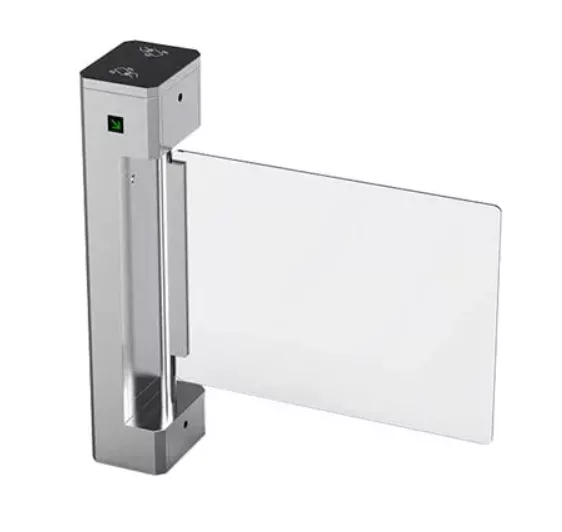 portillon motorisé existe en noir - vantail polycarbonate