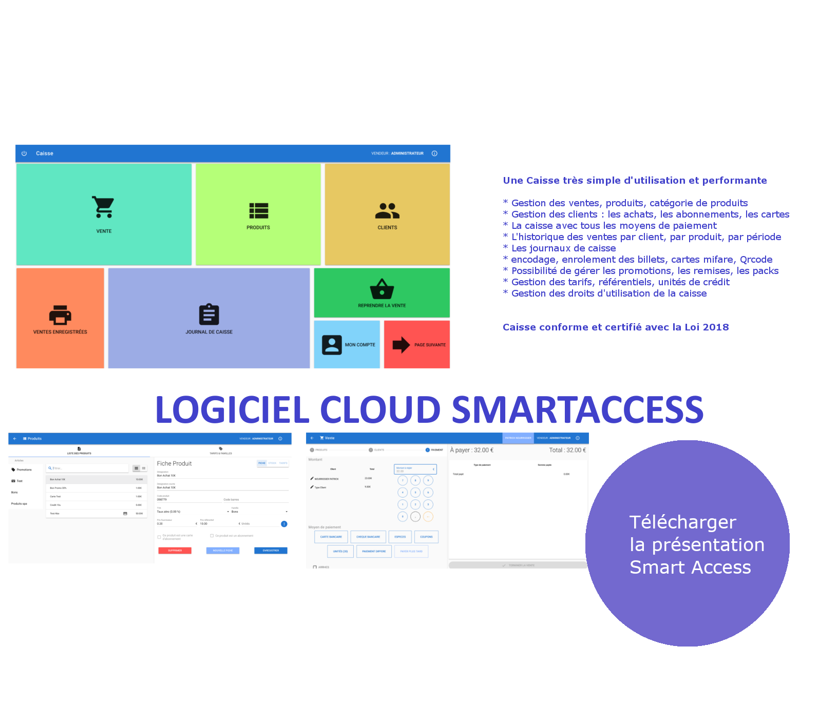 Solution SmartAccess mixte Cloud et réseau local